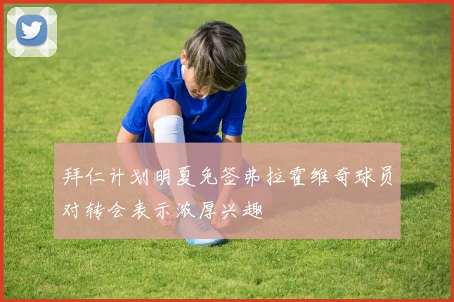 拜仁计划明夏免签弗拉霍维奇球员对转会表示浓厚兴趣